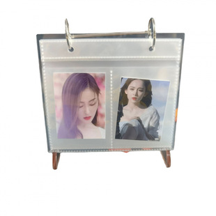 Wholesale supply loose-leaf with tripod acrylic desktop standing desk calendar mini portrait photo album