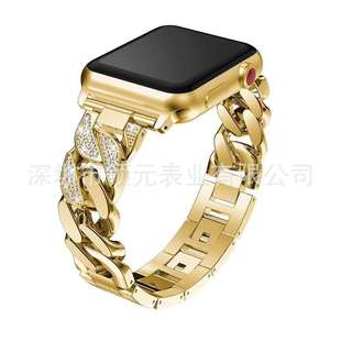 Diamond Metal Strap for Applewatch Apple Watch Strap iwatch Stainless Steel Single Row Denim Chain