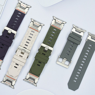Механический ремешок для часов Apple Watch Ultra 42-49 мм силиконовый спортивный умный ремешок
