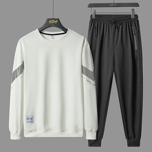2023 Spring Men's Casual Sports Two-Piece Fashionable Brand Ruffian Handsome Style Sweater Pants Loose Fashion Men's Sportswear