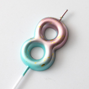 Birthday Candle Digital Candle Birthday Cake Cake Ornaments 0-9 Candle Wind Galaxy Gradient Digital Candle Factory