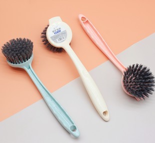 Jiayi 1815 Nordic Pan Washing Brush Kitchen Pan Bowl Dish Brush Non-stick Pan Brush Long Handle Non-stick Oil Sink Stove