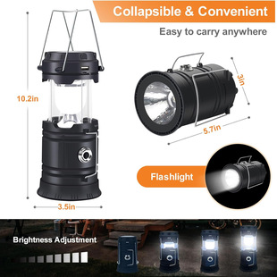 led tent light USB solar charging camping light multifunctional lantern camping light factory direct sales