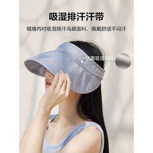 Lightweight Quick-drying Sunscreen Hat Women's Outdoor Travel Anti-ultraviolet Big-brim Sunshade Hat Foldable Empty Top Hat Sun Hat