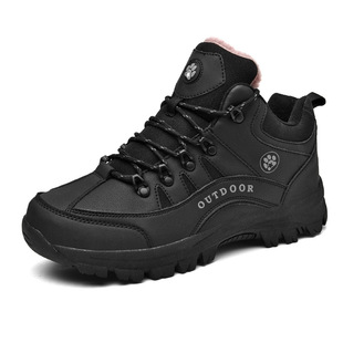 2025 Cross-Border Wholesale Shoes Xiyin Aliexpress Cotton Boots Men's Shoes High-Top Hiking Shoes Plus Velvet Warm Cotton Shoes Work Shoes