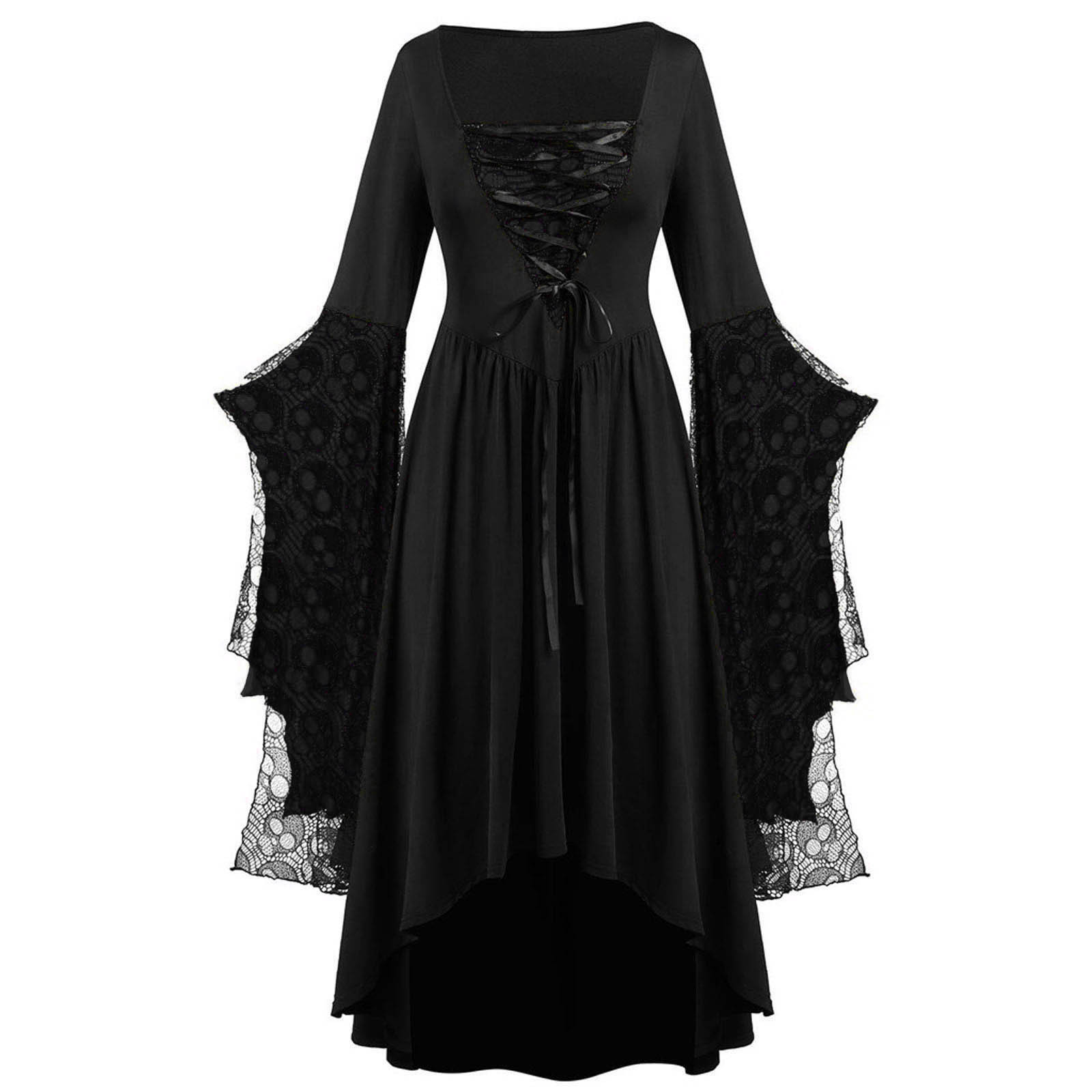 Hot-Selling Cross-Border Foreign Trade Halloween Role-Playing European and American Women's Clothing, Skull Strap Dress, Popular Style with Added Colors