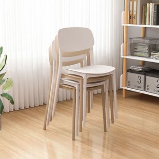 Plastic Chair Home Thickened Nordic Restaurant Backrest Chair Dining Table Commercial Dining Chair Modern Simple Comfortable Stool