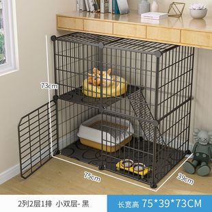 Cat Cage with Toilet Villa Super-large Free Space Indoor Empty Cage Cats Home Three-layer Small Cat Nest