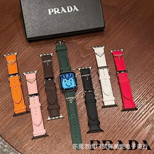 Модный бренд iwatch классический кожаный ремешок с перекрестным узором для Apple S9/S8/S7 высокого класса европейского и американского громкого имени S6