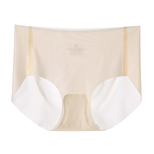 Women's Underwear Customized Ultra-Thin Quick-Drying Antibacterial Seamless Briefs Three-Dimensional Micro-Lift Hip Cool Ice Silk Underwear for Women