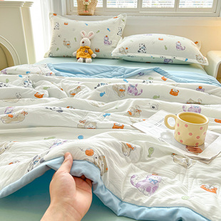 Xinjiang Cotton Quilt Summer Cool Quilt Air-conditioning Quilt Summer Machine Washable Thin Quilt Single Dormitory Spring and Autumn Quilt Double Summer Quilt