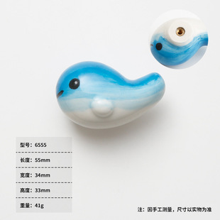 Factory direct creative animal cartoon small handle wardrobe door drawer personalized color ceramic children's room handle