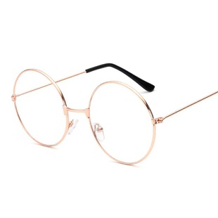 Factory wholesale metal round flat mirror Prince mirror Korean Harajuku men's and women's decorative frames vintage glasses frame