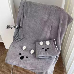 Cartoon Bath Towel Koala Towel Cute Coral Fleece Adult Absorbent Bath Towel Household Large Towel Wholesale