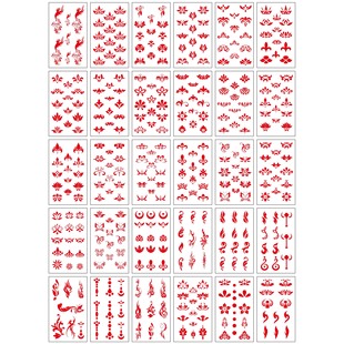 Wholesale ancient costume forehead flower twinkle eyebrow stickers Hanfu antique tattoo stickers durable adult children Girl tattoo stickers