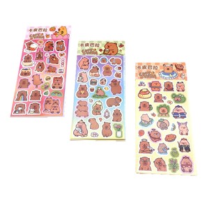 Mixed Laser Flash Magic Boy Cartoon Plastic Hand Account Sticker Cute Cartoon Character Toy Creative Personality Decoration