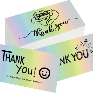 Поздравительные открытки Лазерные благодарственные открытки thankyou подарочные открытки Декор карты 30 листов/пакет Amazon трансграничные горячие продажи