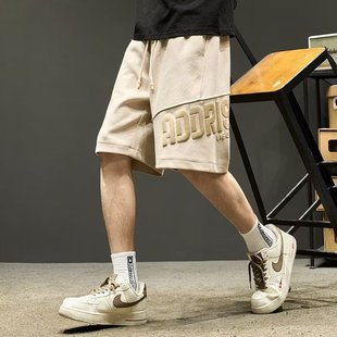 Чистые американские шорты мужские брендовые летние спортивные штаны Tide для отдыха в тяжелых пятицентовых штанах с буквенным принтом