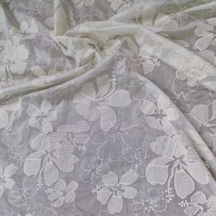 Qu Tencel Embroidery Fabric Cotton Hollow Embroidery Cloth Fabric Lace Tencel Embroidery Perforated Embroidery Cloth Fabric