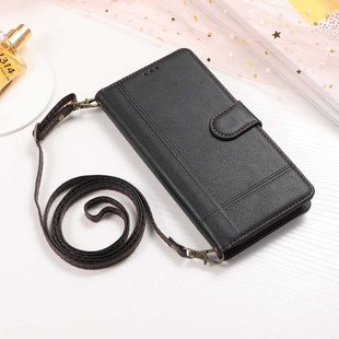 For Apple 15ProMax Mirror Multi-card Leather Case 14Plus Crossbody 16 Phone Case iPhone13 Protective Case