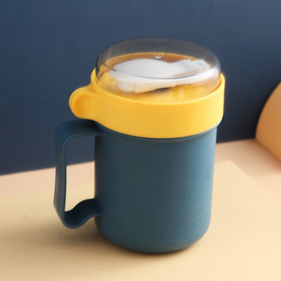 Japanese Style Bento Breakfast Cup ins Portable Casual Cup Coffee Cup Sealed Lid with Spoon Soup Cup Oatmeal Porridge Milk Cup