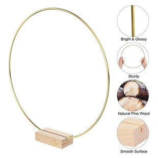 20 35CM Creative Metal Wreath Iron Ring Ins Wind Circle Wreath Simulation Large Circle Wood Desktop Decoration