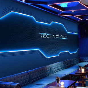 Научно-фантастические 3d технические обои ktv бар коробка передний фон стены украшения киберспорта интернет-кафе украшения обои