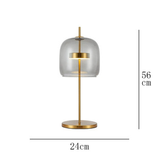 Cross-border Nordic Modern Simple Creative Fashion Glass Living Room Table Lamp Atmosphere Bedroom Bedside Hotel Model Room