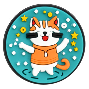 Amazon Cute Cartoon Cat Beach Shoes Accessories Decorative DIY Shoe Flower PVC Soft Rubber Shoe Buckle Hole Shoes Accessories