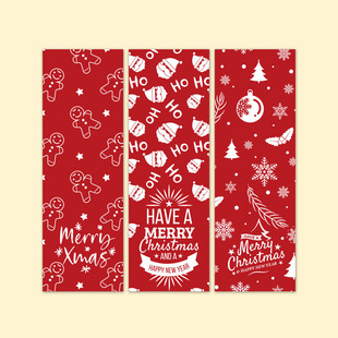 90 stickers/pack rectangular Christmas stickers gift box sealing stickers packaging decoration sticker take-out Express