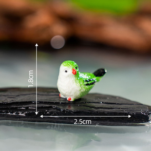 Simulation painted bird moss fleshy micro landscape resin crafts small ornaments diy landscaping decorations accessories