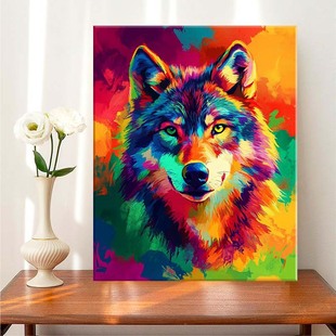 Cat Digital Oil Painting diy Puppy Hand-painted Filled Decorative Painting Color Animal Cross-border Independent Station