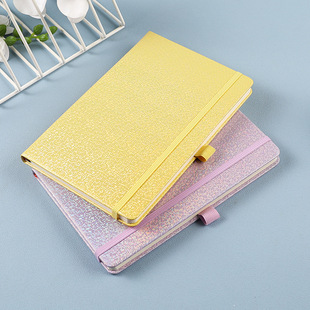 A5 notebook custom colorful laser diary wholesale A7 portable hand ledger strap notepad notebook