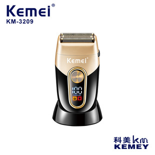 Kemei бритва KM-3209 двухслойный поршневый артефакт лысина ЖК-дисплей USB электрический бритв