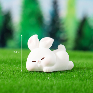 Micro Landscape Ornaments Cartoon Cute Rabbit DIY Ornaments Decorative Resin Crafts Creative Desktop Ornaments