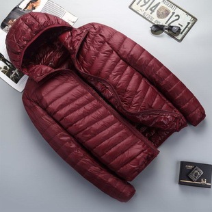 Anti-season light down cotton-padded jacket men's short thin plus size middle-aged father's 2023 new autumn and winter coat