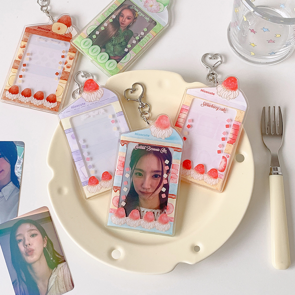 Ins Original Acrylic Cake Card Holder 3inch Polaroid Storage Protective Case Fan Card Display Pendant