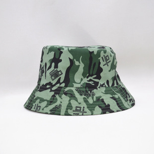 Spring and Autumn Basin Hat Fisherman Hat Reversible Sun Hat Men's and Women's Dome Flat Hat Travel Camouflage Hat Summer Camp Hat
