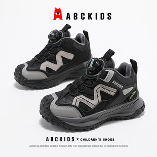Abckids детская обувь 2024 зимний новый стиль дышащая повседневная обувь для мальчиков детские нескользящие и износостойкие кроссовки