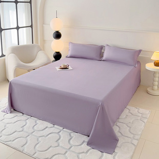Solid color bed sheets washed cotton single piece simple plain sanding student dormitory single three-piece set wholesale