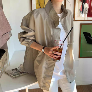 2024 spring new South Korea sun protection air conditioning shirt versatile thin casual loose jacket coat women's long sleeve windbreaker