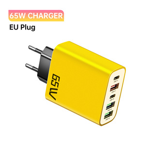 Новая печатная головка зарядки мобильного телефона PD65W 5V3A Европа, США, Великобритания и Австралия 2PD 3USB многопорное металлическое зарядное устройство