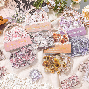 Core Mo PET gilding sticker bag flower about series 20 into retro special-shaped DIY hand account decoration 4