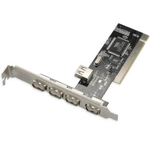 Карта расширения PCI-USB2.0 Материнская плата настольного компьютера Карта расширения USB 4-портовый чип VIA без драйвера