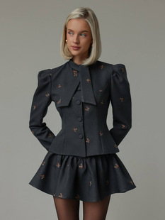 2025 New Butterfly Embroidered Suit suit Women's High-end Spring and Autumn New Waist All-match suit Skirt