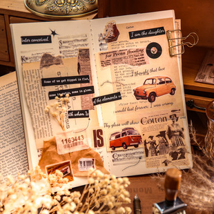 Mr. Paper Sticker Pack Old Monologue Series Retro Hand Account DIY Material Decorative Stickers 40 into 4