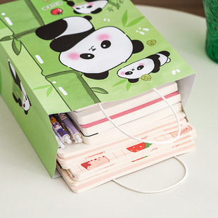 Cute cartoon birthday gift bag net red kindergarten kraft paper bag clothing store color handbag new