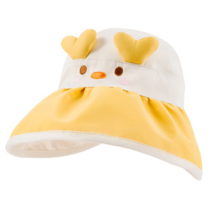 Children's Sunscreen Hat Girl's Cartoon Fisherman Hat Summer Sunscreen Empty Top Sun Hat Big Boy Sun Hat