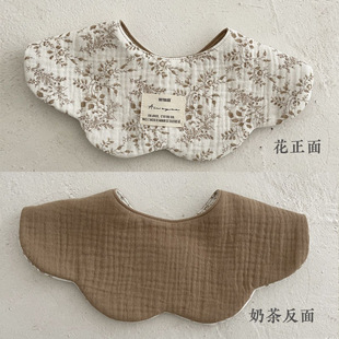 Baby's Slippery Towel Korean Style Summer Bib Thin Waterproof Baby's Petal Bib Absorbent