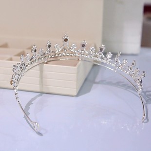 Bridal crown headdress shiny rhinestone Korean exquisite small ball head sweet princess hair accessories wedding accessories